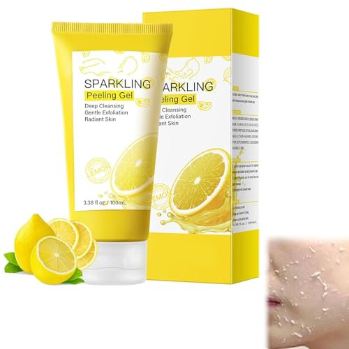 Gel Sbiancante Esfoliante Naturale - Peeling Viso Nutriente per la Rimozione della Pelle Morta, Delicato per Tutti, 100 ml