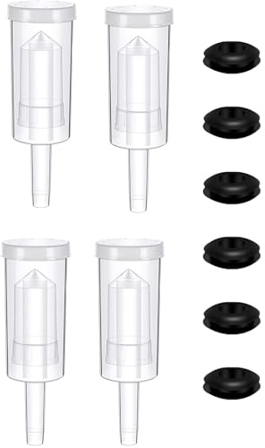 CHENKEE Esclusas de Plástico, Esclusas de Plástico Arandelas de Silicona Fermentación Airlock Esclusa de Aire Cerveza Artesanal Airlock Bubbler para preservar el hogar elaborar Cerveza (4)