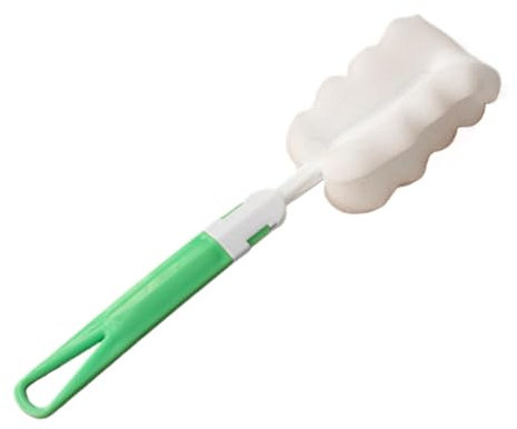 Spazzola per spugna, spazzola per pulizia bottiglia | Scrubber per pulizia in spugna multiuso | Spazzola per bottiglia d'acqua con impugnatura ergonomica per pulire capezzoli, bottiglie piccole, tazze