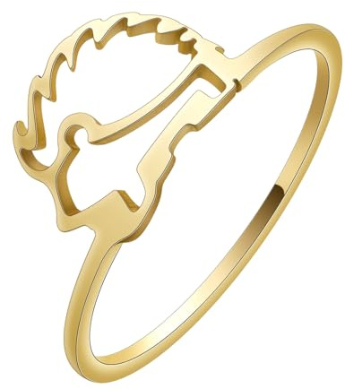 IOETSEUT Bague de Bijoux pour Dames Hollow Sloth Anneaux pour Les Femmes Filles Gothique Animal Hérisson Pouce Bague Bijoux Amis Cadeau