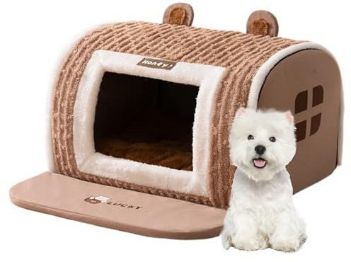 Casa para Perros Interior | Transportín Lavable para Dormir | Guarida Caliente para Gatos Y Perros - para Mascotas Pequeñas y Medianas Gatos Descanso Interior Invierno Dueños de Casas y Apartam