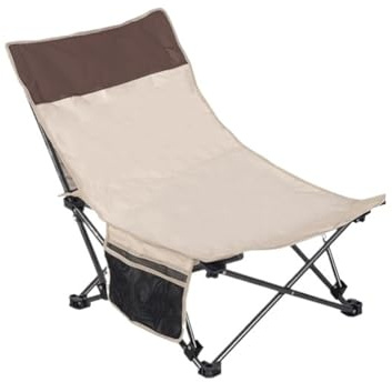 YGSGJSP Vikbar regissörsstol hopfällbar loungefåtölj för utomhusbruk, bärbar, ultralätt, för fritid, fiske, camping, lunchpaus, stol, direktor, strandstolar (A beige)