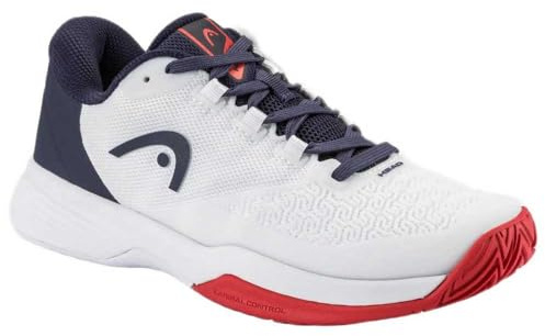 HEAD Revolt Pro 5.0 Junior Tennis Shoe, White/Navy, 4