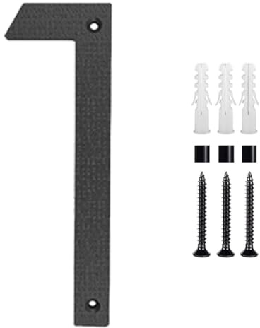 FUBESK Numéros de maison modernes en ABS noir mat de 30,5 cm pour décoration extérieure avec matériel de montage pour portes, boîtes aux lettres et clôtures