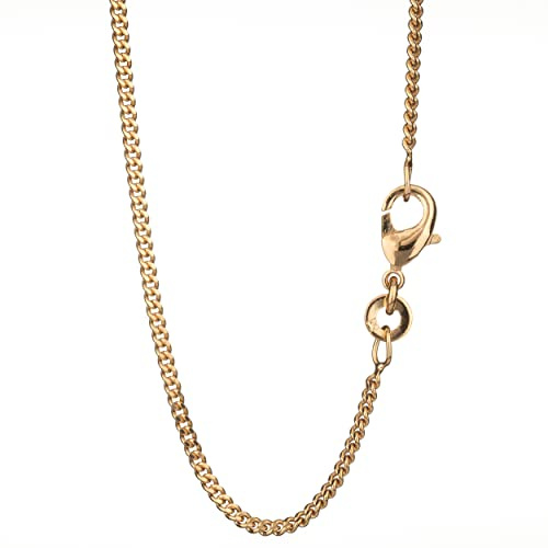 NKlaus cadena de rizo 40cm cadena de rey 1,40mm chapado en oro de 18K 750 amarillo 5510