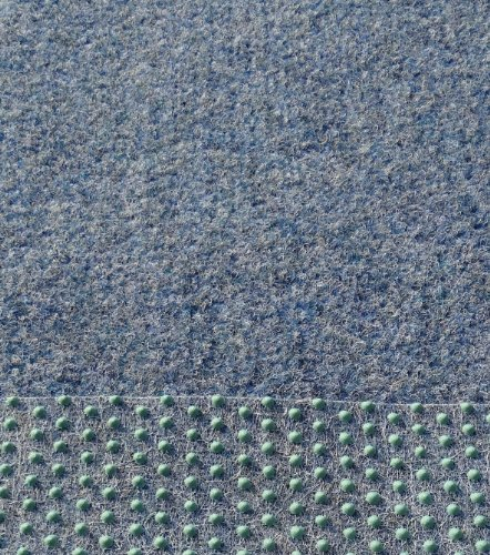 Kunstrasen Rasenteppich Farbe blau-grau in Breite von 150 cm und 250 cm (500 x 150 cm)