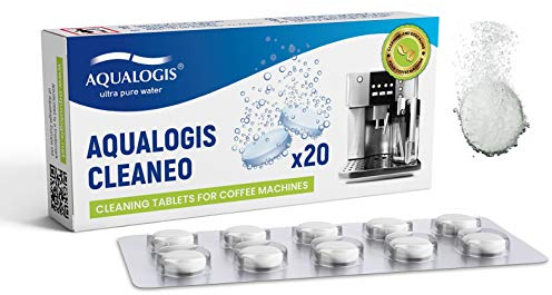 Aqualogis Kaffeereiniger-Tabletten Reinigungstabletten für Kaffeevollautomaten Passend für alle Marken (20 Stück)