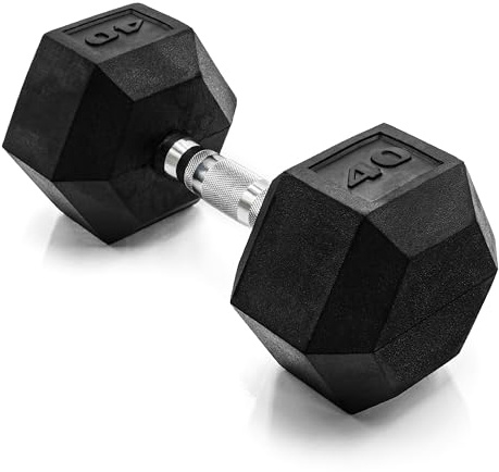 CAP Barbell 40 LB Coated Hex Dumbbell Weight, New Edition