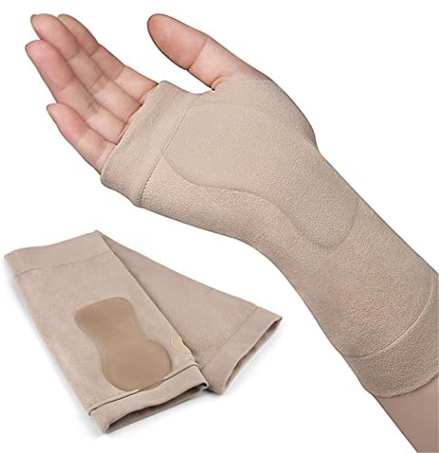 Handgelenk-Daumen-Unterstützung Kompressionshandschuhe (1 Paar), atmungsaktive Handgelenkbandage, Kompressionsmanschetten mit weichen Gel-Pads für Sehnenentzündung, Arthritis, Karpaltunnelschiene zur