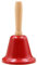 Yililay Holz Handglocke, extra laut, Weihnachtsklingelglocke, Messingglocke, 6,3 cm, Teeglocke, Service Klingelglocke für Hochzeiten, Weihnachten, Schule, Rot