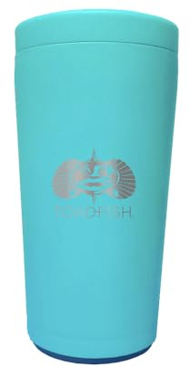 Toadfish Universal Can Cooler 2.0 - Fits, 12oz cans, bottles, Slim cans, and more - Non-tipping Suction Cup Technology - Stainless Steel Double Wall Vaccum Insulation (Teal)