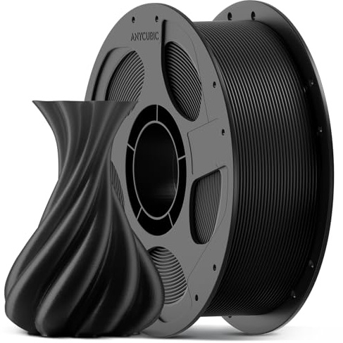 ANYCUBIC PLA Filament 1.75mm High Speed, Bis zu 600 mm/s Hohe Geschwindigkeit 3D Drucker Filament, Intelligente Identifikation 1KG Schwarz