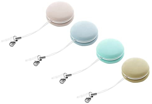 Winkeabuy Mini Candy Color Macaron Shape Glasses Cleaning Cloth Keychain Portable Glasses Cleaner Phone Cleaning Lens Screen Wipes Wipes