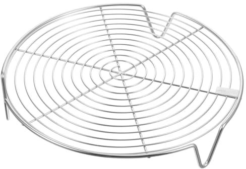 MAGICLULU Stainless Steel Steamer Rack Round 20cm Diameter 4cm Height 304 Material Three-legged Steaming Stand Compatible Pressure Cooker and Electric Rice Cooker for Home Cooking and Steaming