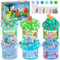 LAWOHO 6 Dinosaurier Slime Set - Wolkenschleim, Butterschleim & Klarer Schleim für Kinder, Fluffy Slime mit Dinosaurier-Schleim Add-ins, 360ml Blauer & Grüner Schleim für Mädchen & Jungen Weihnachten