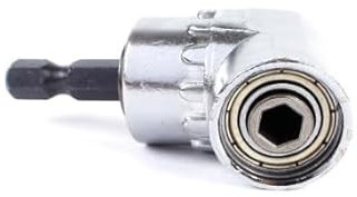 Anlising 2PCS Trapano Mandrino Avvitatore Angolare Kit, Adattatore per Trapano ad Angolo Retto 105°, con 3PCS Adattatore Esagonale 1/4 3/8 1/2 + Angolo Punta da Trapano (Lungo + Corto)