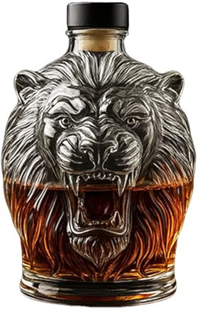 Whiskey Carafe - Elegant Glass Carafe with Animal Design | Refined Design Stylish Wine & Whisky Storage for Bourbon, Brandy & More | Decorative Kitchen Accessories & Gift Idea for Connoisseurs