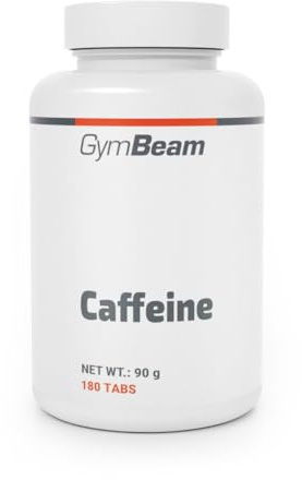 GymBeam Caffeina, Integratore Alimentare in Compresse per lo Sport, Supporto per la Concentrazione e la Vigilanza, 90 Compresse