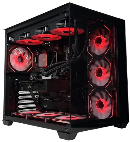 PJ DIGITAL STORE GLADIO V5 - Pc gaming Ryzen 5 9600X, Rx 9060 XT 16Gb, Ram 32Gb DDr5 6000 Mhz, Ssd NVMe 1000Gb, Dissipatore a liquido 240mm, Windows 11 Pro, Pc desktop gaming, fino a 5,40 ghz