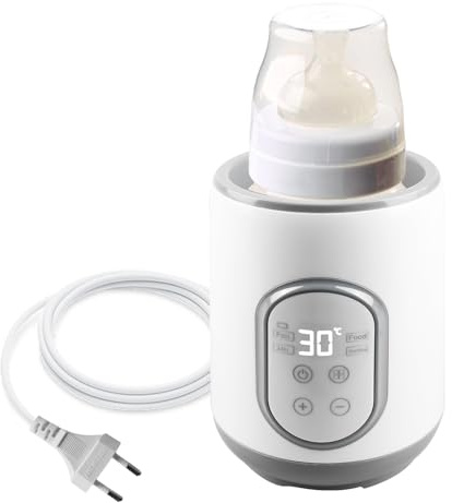 Chauffe-biberon électrique pour biberons - Stérilisateur de nourriture pour bébé - Contrôle précis de la température - Chauffe-lait avec décongélation - Stérilisation - Maintien au chaud
