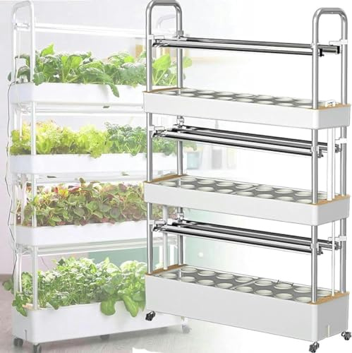 Tour de Culture hydroponique Verticale, système de Tour de Culture hydroponique - Kit de Culture aéroponique 48/64 Trous pour légumes et Herbes d'intérieur, équipement de Plantation Vertical