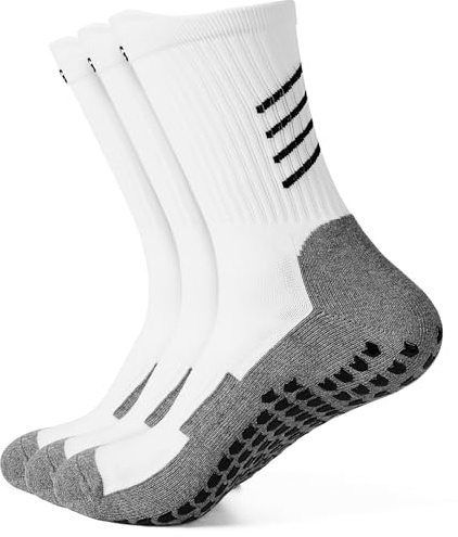 Gogogoal Football Grip Socks Men Women Non slip Sports Socks Cotton Cushioned Anti blister Breathable for Training & Match Soccer Rugby Gym Yoga Cricket Running Hiking