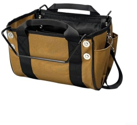 Bolsa de herramientas para escalera, construcción robusta, múltiples compartimentos de almacenamiento, prácticos bolsillos laterales para manitas y escenarios de trabajo profesional