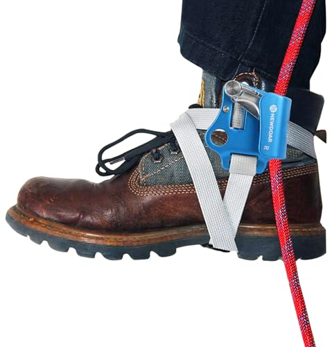 NewDoar Rechtsfuß Ascender Riser Klettern Baum Baumpfleger Bergsteigen Abseilen Quick Step Ausrüstung Klettergerät für 8~13 mm Seil-Blau