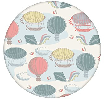 Bunte, traumhafte Tapete Luftschlösser mit Drachen, Heißluftballons und Wolken passt zu Farrow and Ball Farben, Sommer GMM Design Vliestapete für schöne Räume (H: 3m B: 46,5cm)