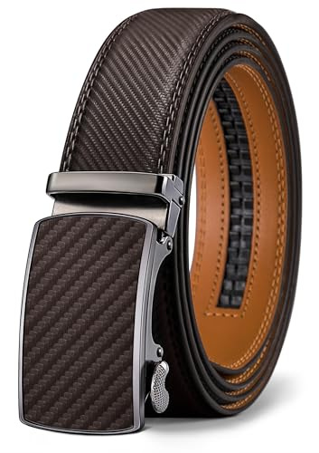 BULLIANT Ceinture Homme, Ceinture Cuir 35mm,Taille Ajustable | Ceinture Homme Boucle Automatique,Coffret Cadeau