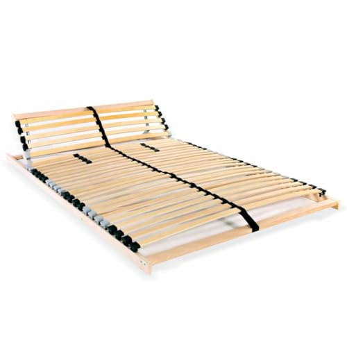 vidaXL Legno Faggio Rete Doghe 7 Zone 28 Doghe 120x200 cm Telaio Letto Singolo