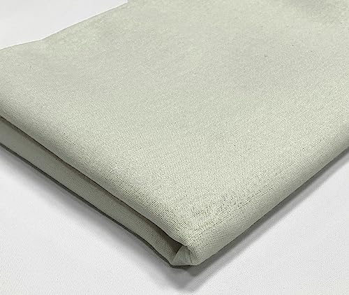 A-Express vanligt bomullstyg – 60 tum 150 cm extra brett per meter – 150 GSM viskosmaterial – för kläder, quiltning, gardinfoder, lakan, kostym, klänning, sängkläder – isgrå 1 meter