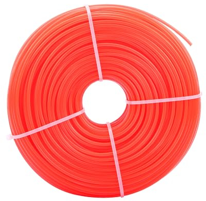 Savior Fil de Debroussailleuse 2,0 mm x 150m Bobine Fil Coupe Bordure 2.0mm Renforce Strimmer Cord pour Jardinage Pelouse Mauvaises Herbes (2,0 mm x 150m, Rund, Orange)