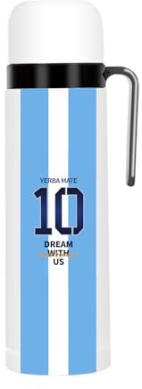 CUOPRU Vakuumisolerad flaska med dubbla väggar i rostfritt stål för Yerba Mate, kaffe, vatten, te, 946 ml, BPA-fri, argentinsk kaptenstil NO.10