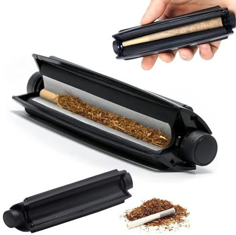 110mm Joint Drehmaschine, Zigaretten Dreher Maschine, Drehmaschine Zigaretten, Effiziente & Langlebige Manuelle Zigarettendrehmaschine (Schwarz)