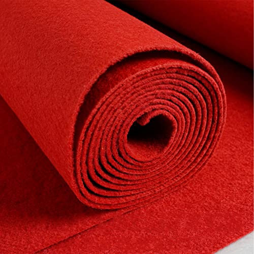 Roter Teppichläufer, rutschfest, für Hochzeit, Party, Dekoration, Abschlussball, Geschäft, Outdoor, schneidbar, Ausstellung, Flur, Teppichrolle (1,2 x 15 m)