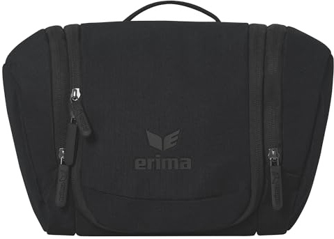 Erima Unisex TRAVEL LINE gräumige Kulturtasche (7232505) schwarz, 0