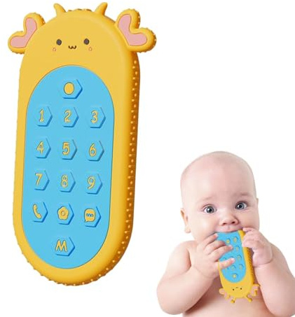 Juguete de dentición remoto | Juguetes de dentición para bebés con forma de mando a distancia para bebés: juguete de dentición para forma de control remoto, juguete de masticar para, alivio de la