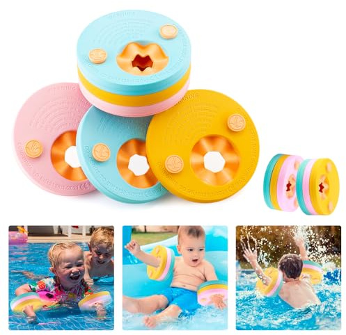 kaianda Swimming sleeves for children, 6 pieces baby armbands, Dolphin armbands, made of foam, swimming pool floating discs