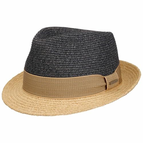 Stetson Twotone Toyo Trilby Sombrero de Rafia Proteccion UV 40 Unisex Primavera Verano