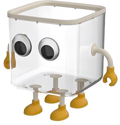 Demaxiyad - Cubo de basura de oficina, con tapa, diseño lindo y elegante, para mesa de oficina, dormitorio, grandes dimensiones, ABS, papelera de mesa de alta gama