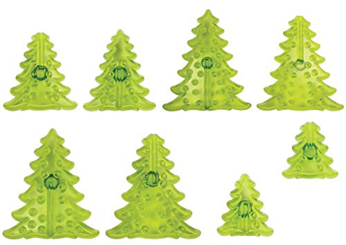 JEM 102CI012 Lot de 8 Emporte Pièces Sapin de Noël 3D, Plastique, Blanc, 15 x 2.5 x 19 cm 102CI012