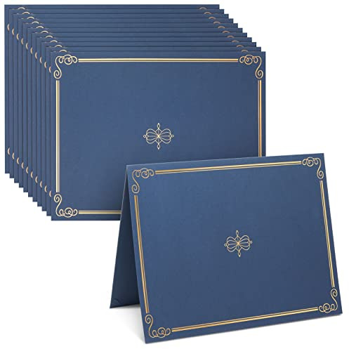BLUE PANDA Certificate Holders - 24-Pack - Navy Blue Letter Size Award Folders - Certificate Covers for Diploma, Employee Appreciation, Recognition & Presentations