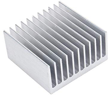 Dissipateur Thermique en Aluminium, Radiateur pour Amplificateur, 40 x 40 x 20 mm, Ailettes de Refroidissement avec Haute Conductivité Thermique