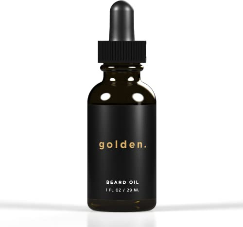 Golden Grooming Beard Oil for Men - Natural Beard Conditioner with Sweet Almond, Golden Jojoba & Argan Oil - Hydrating Beard Softener with Vitamin E - Fresh Scent, 1oz