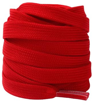 Boolavard 2 Paires de Lacets Plats de Qualité Supérieure pour Baskets et Athlétisme - 8 mm de Large