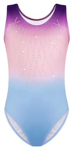 Mulnall Maillot de gymnastique pour fille, Dégradé de couleur rose., 11-12Years