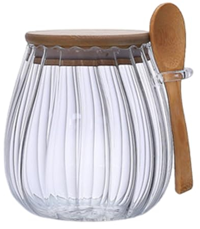 Laluerck Sucrier en verre avec couvercle hermétique pour comptoir de cuisine, garde-manger