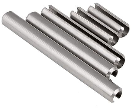 CLENEA Perni a Molla scanalati in Acciaio Inossidabile A2 da 10 Pezzi, perni a rulli di Tensione a Tassello Diviso(M4x18)