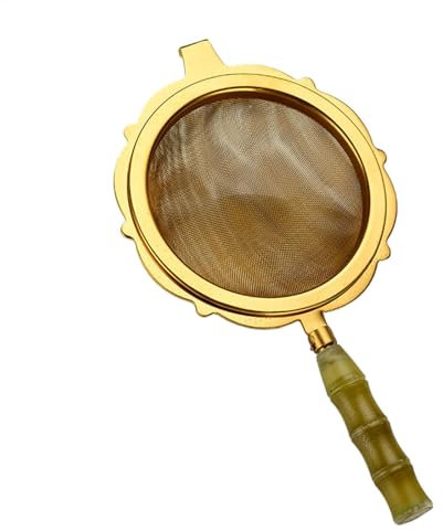 Reti sottili filtro da tè, setaccio da tè per tè sciolto, setaccio in acciaio inossidabile setaccio per tazza, filtro in acciaio inossidabile con coperchio e manici pieghevoli, setaccio da tè in accia